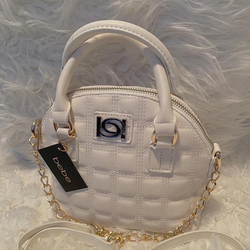 Maia Mini Dome Crossbody Bag White